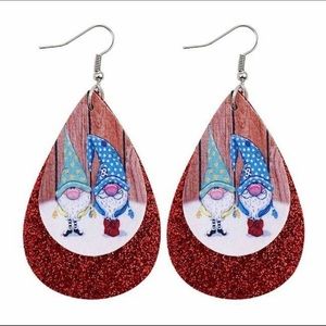 Holiday Faux Leather Earrings